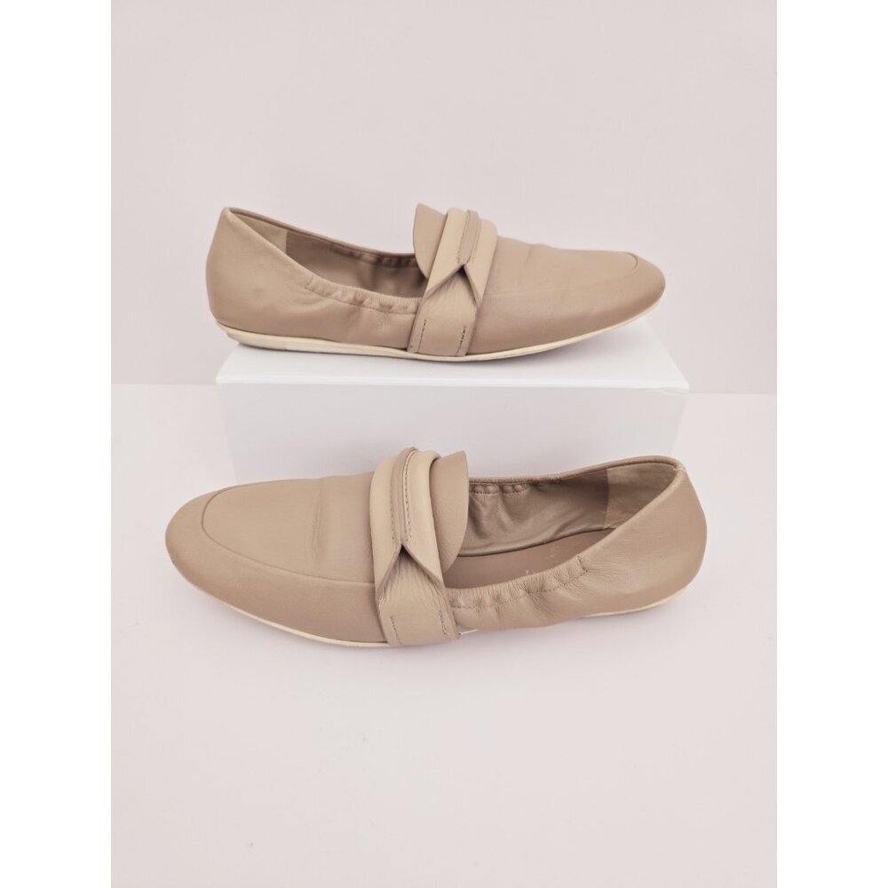 Mercedes Castillo Erin Beige Nude Leather Ballet Slip On Loafer Flats Shoes 8 38
